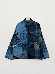 The Ladhiya Denim Suzani Jacket - Medium