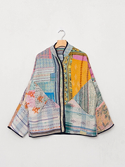 The Ladhiya Quilted Patchwork Kantha Jacket