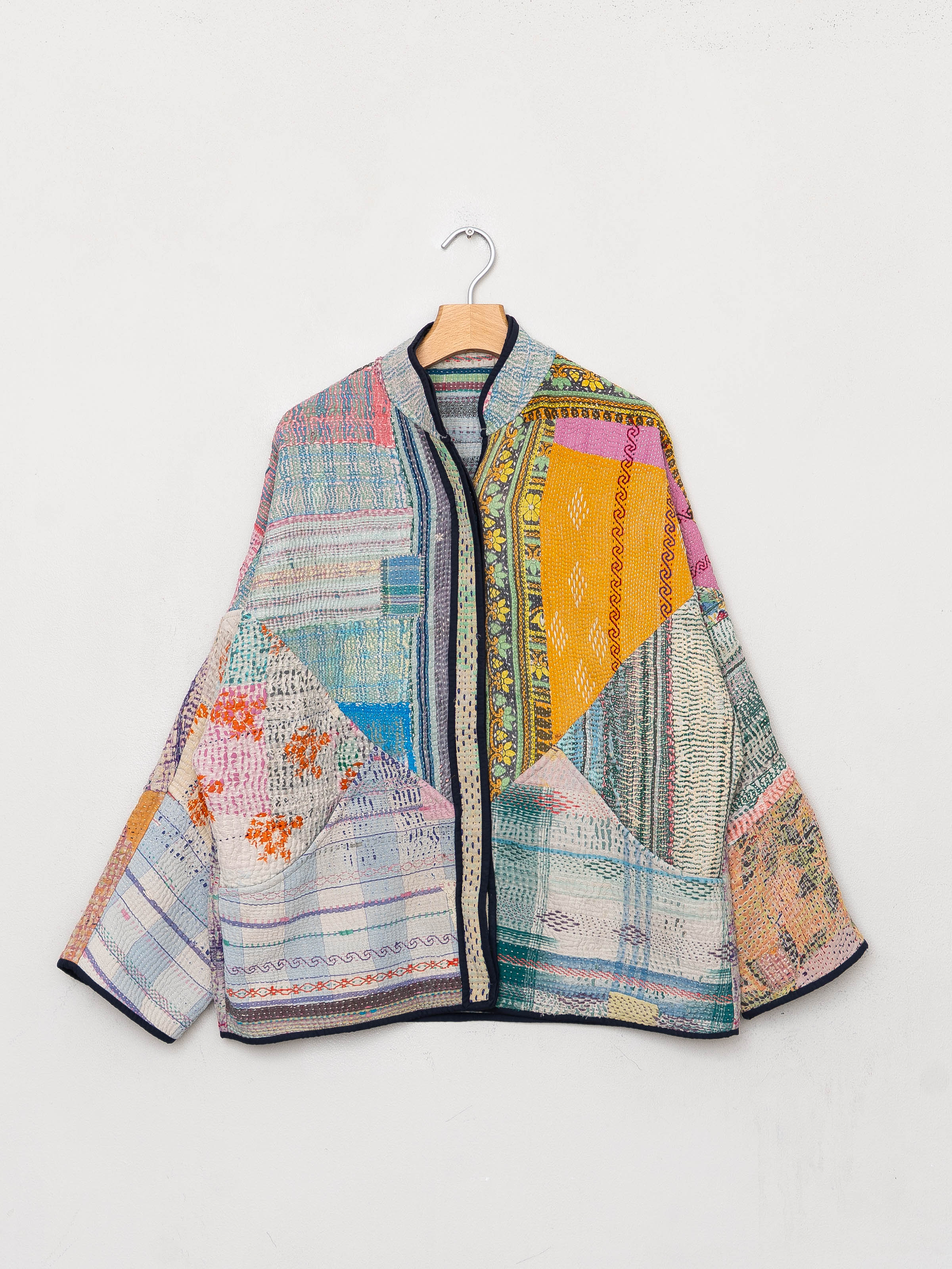 The Ladhiya Quilted Patchwork Kantha Jacket