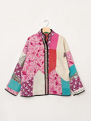 The Ladhiya Quilted Patchwork Kantha Jacket