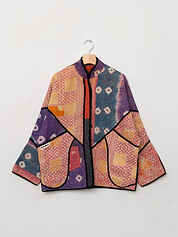 The Ladhiya Quilted Patchwork Kantha Jacket