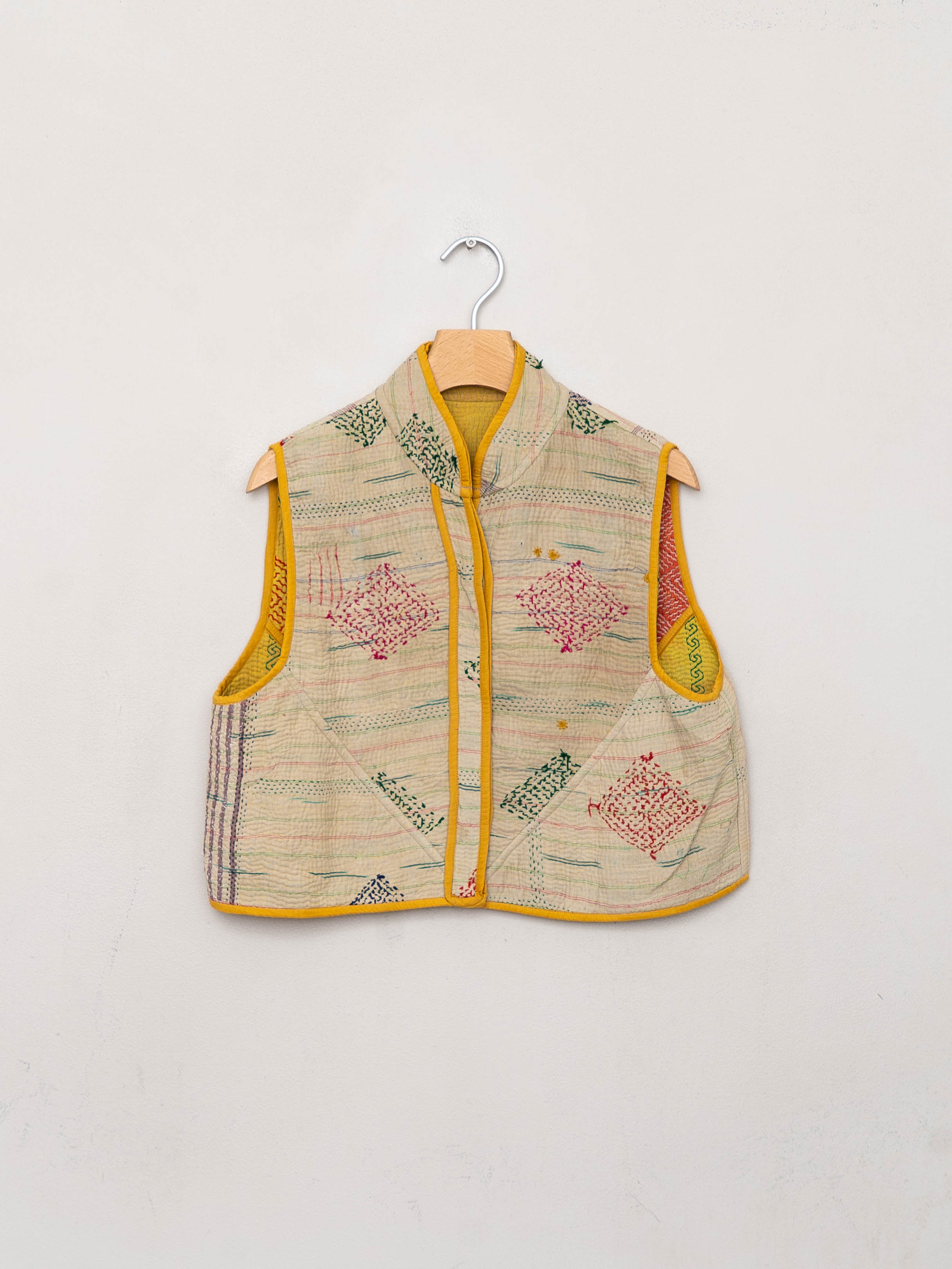 The Kaira Quilted Patchwork Kantha Vest