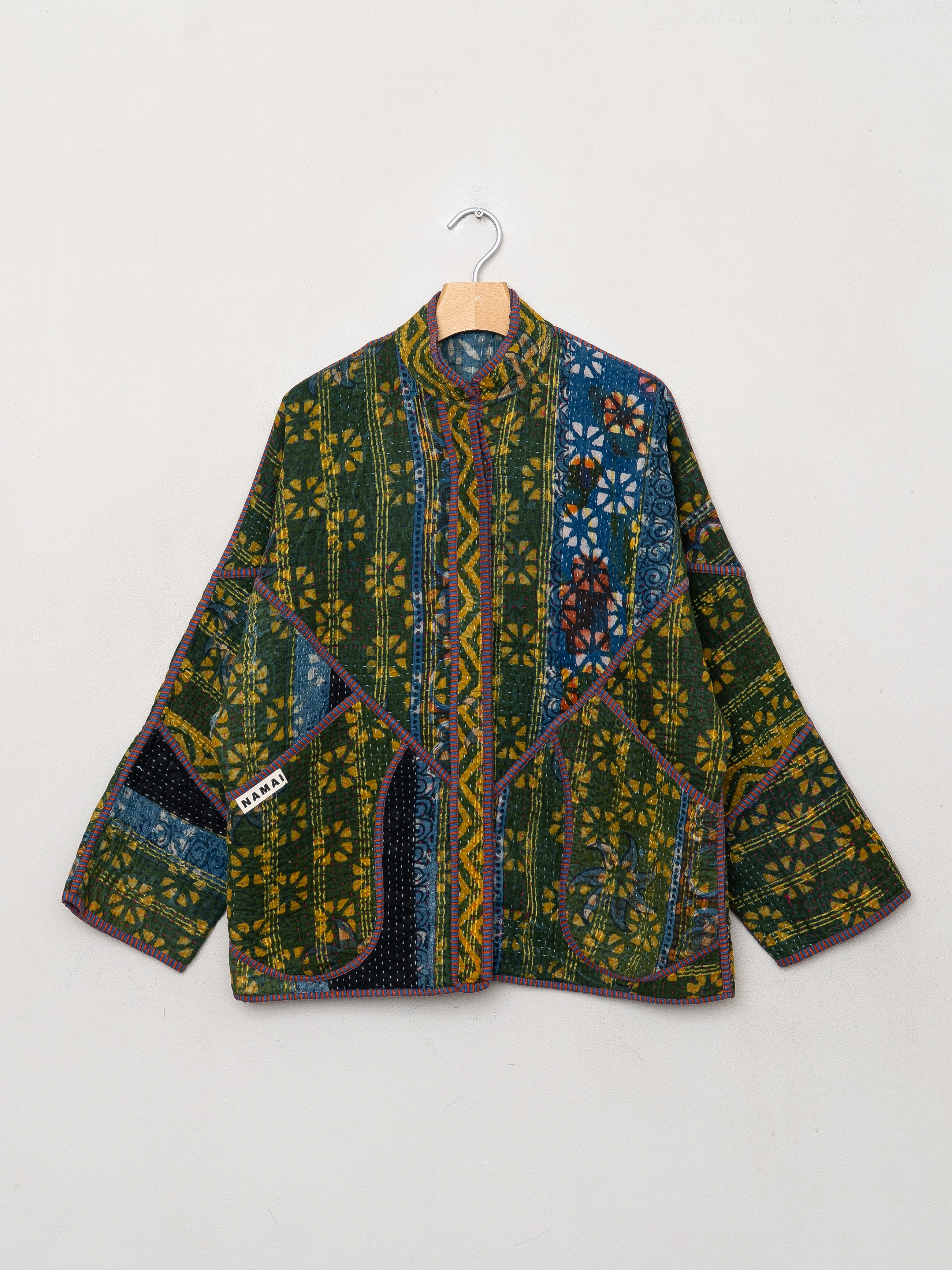 The Ladhiya Quilted Indigo Kantha Jacket Wholesale
