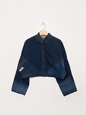 The Kaira Cropped Denim Jacket - Medium