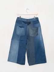 The Bindu Denim Bermuda Culotte Pant - Small