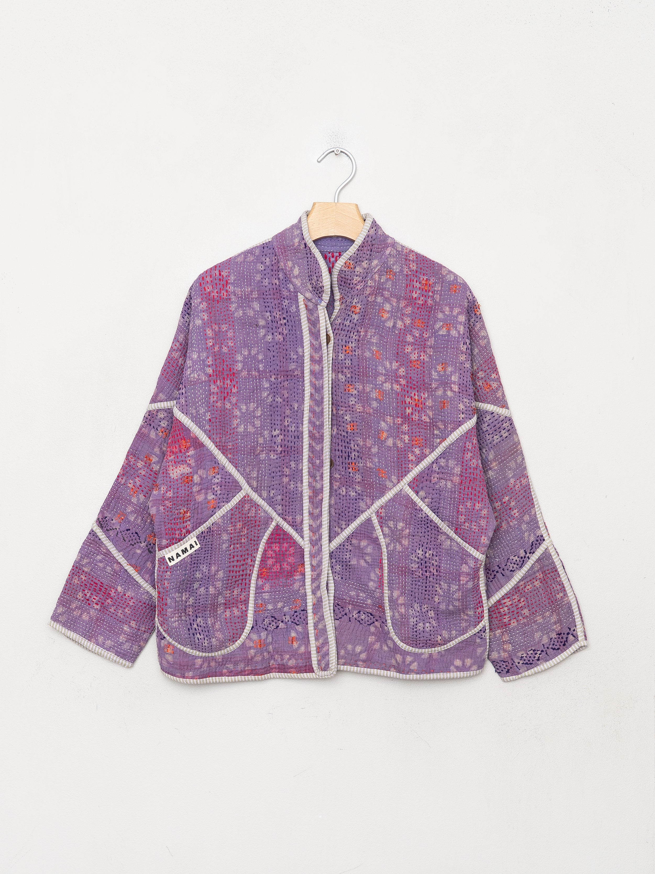 The Ladhiya Petite Quilted Indigo Kantha Jacket