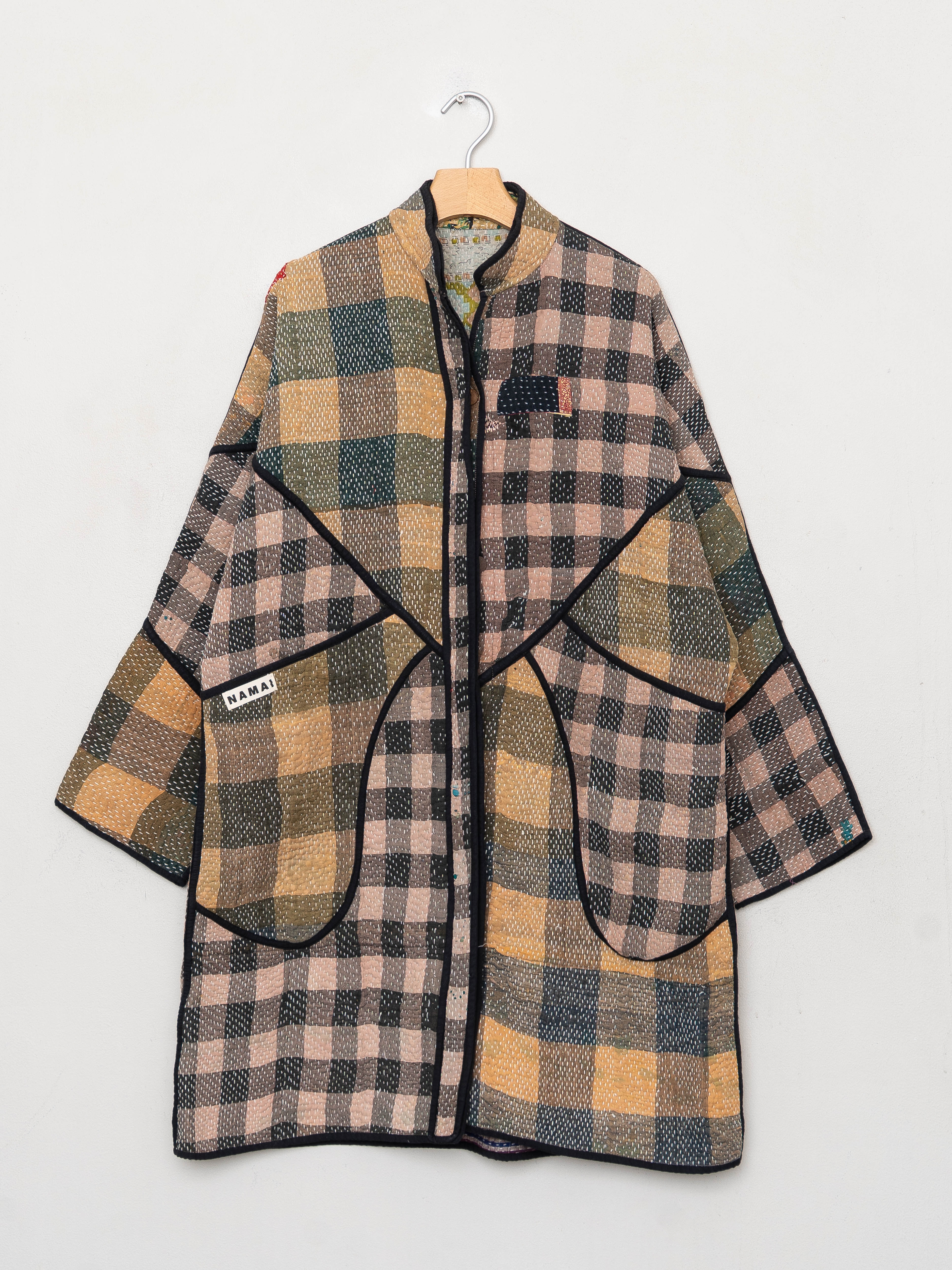 The Sai Quilted Patchwork Kantha Coat