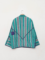 The Ladhiya Quilted Patchwork Kantha Jacket