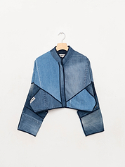 The Kaira Cropped Denim Jacket - Medium