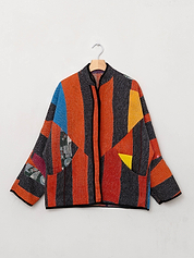 The Ladhiya Quilted Patchwork Kantha Jacket