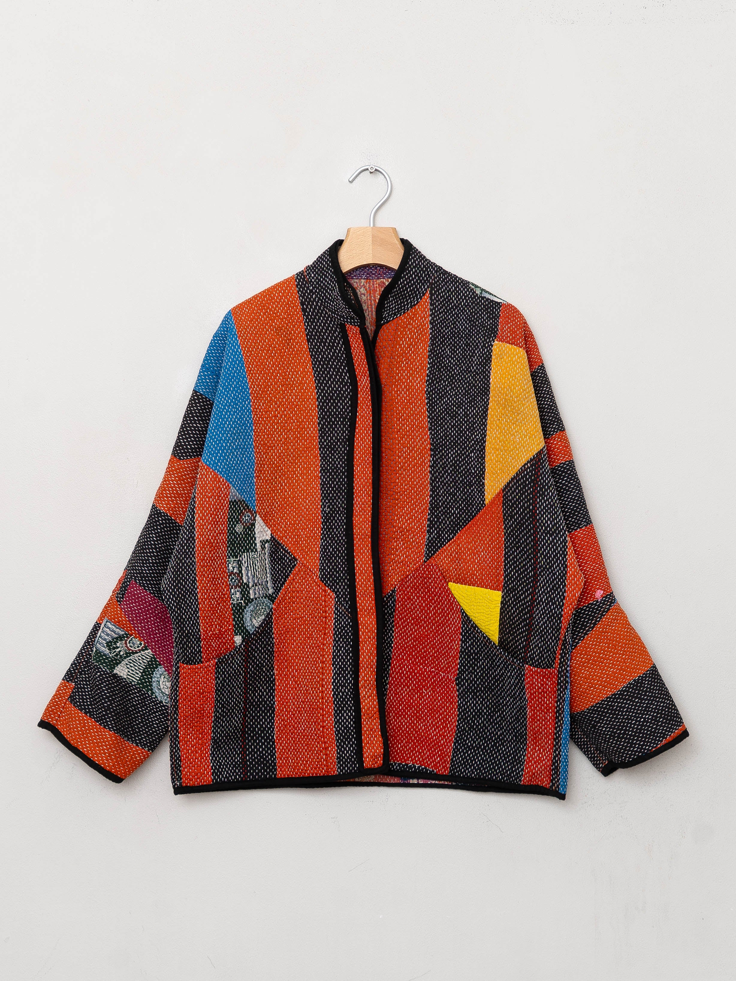 The Ladhiya Quilted Patchwork Kantha Jacket