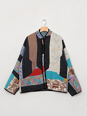 The Ladhiya Quilted Patchwork Kantha Jacket