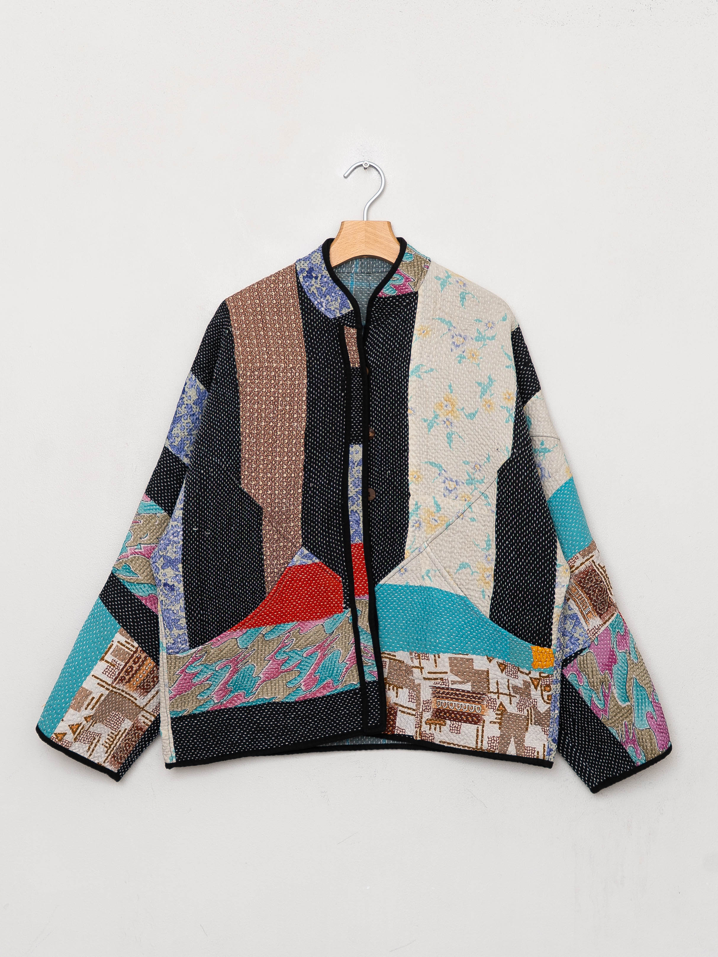 The Ladhiya Quilted Patchwork Kantha Jacket