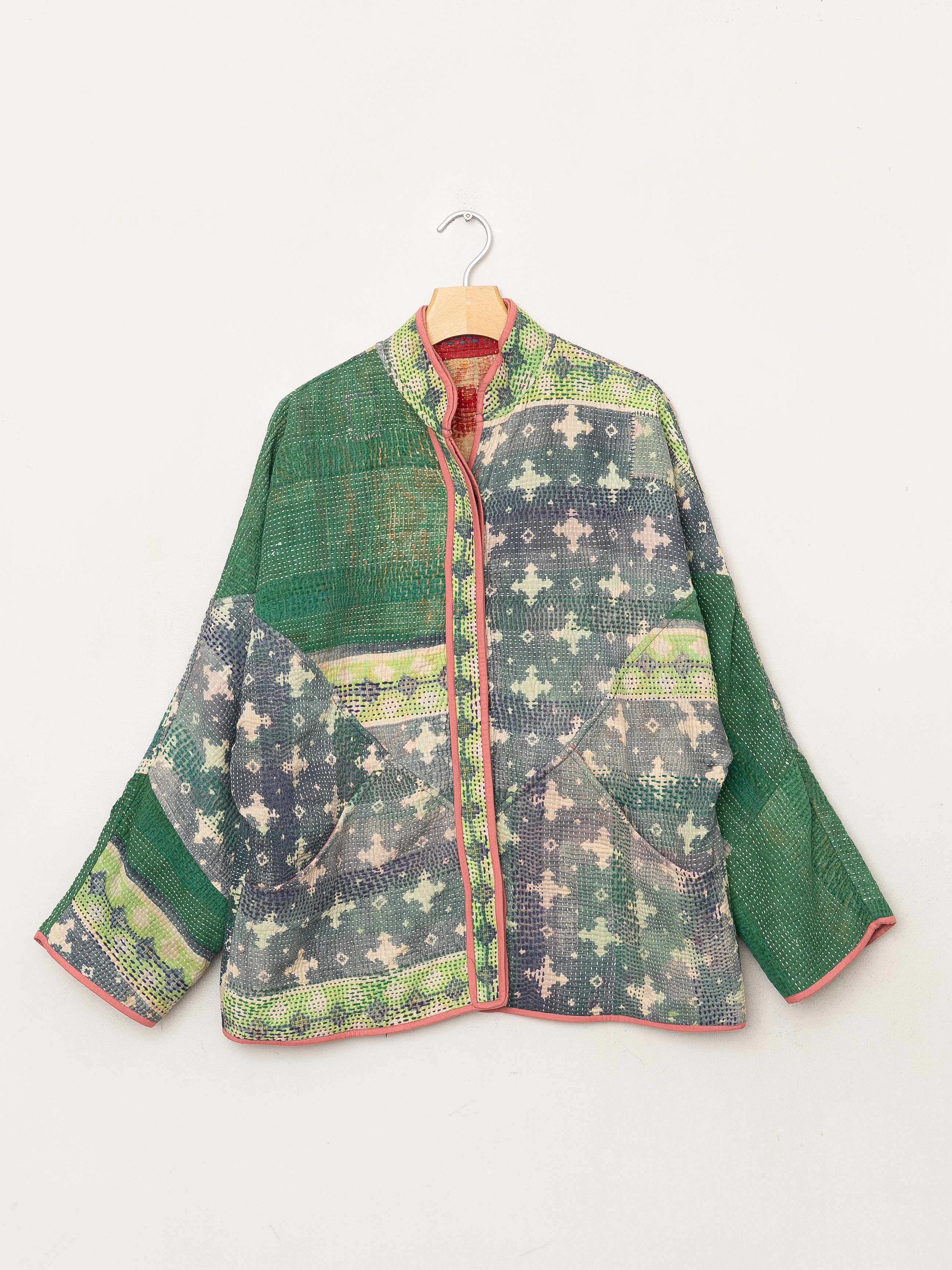 The Ladhiya Quilted Patchwork Kantha Jacket