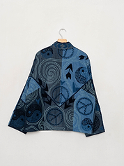 The Ladhiya Denim Suzani Jacket - Medium
