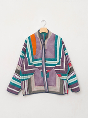 The Ladhiya Quilted Patchwork Kantha Jacket