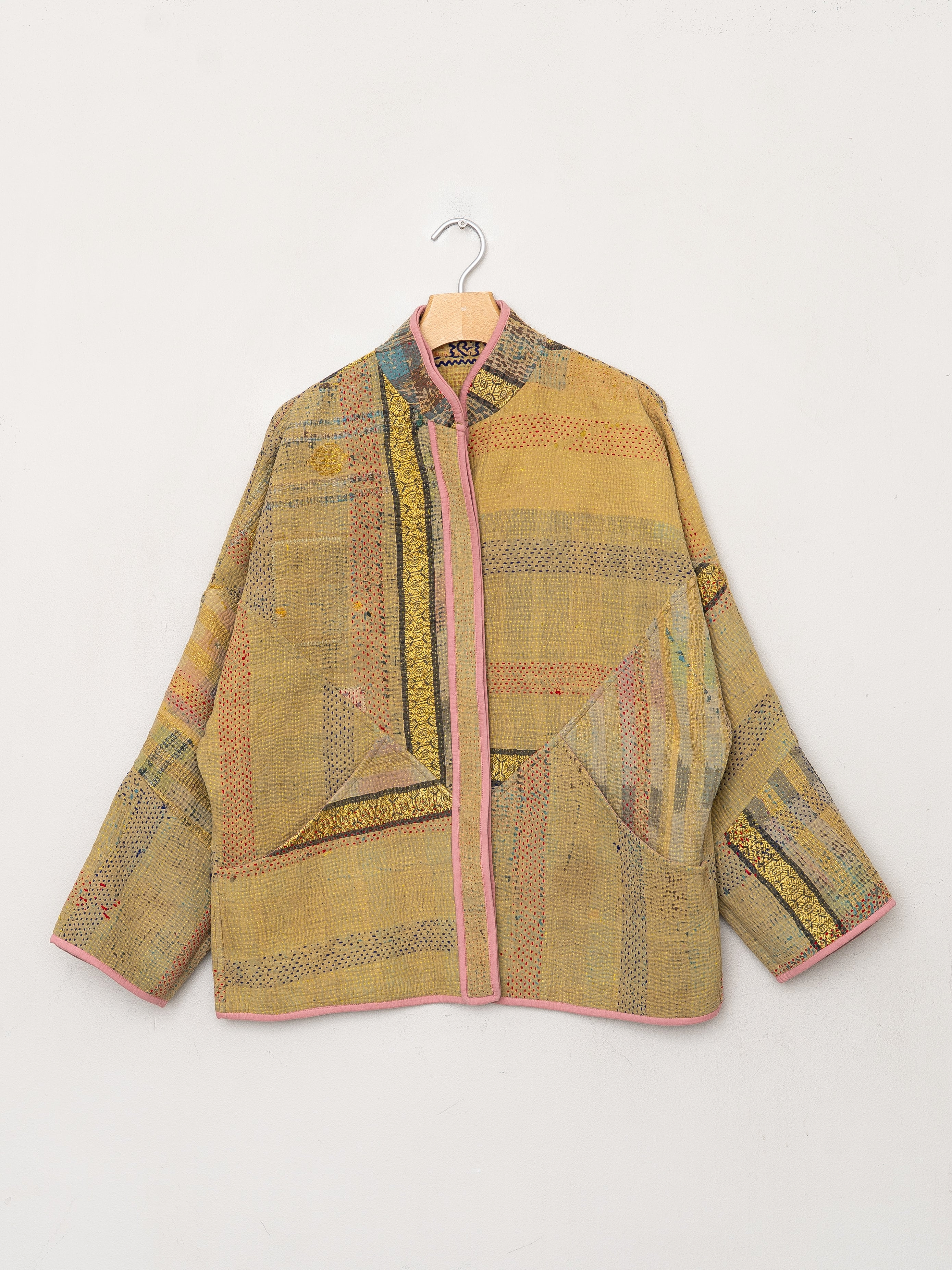 The Ladhiya Quilted Patchwork Kantha Jacket