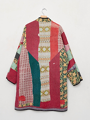 The Sai Quilted Patchwork Kantha Coat