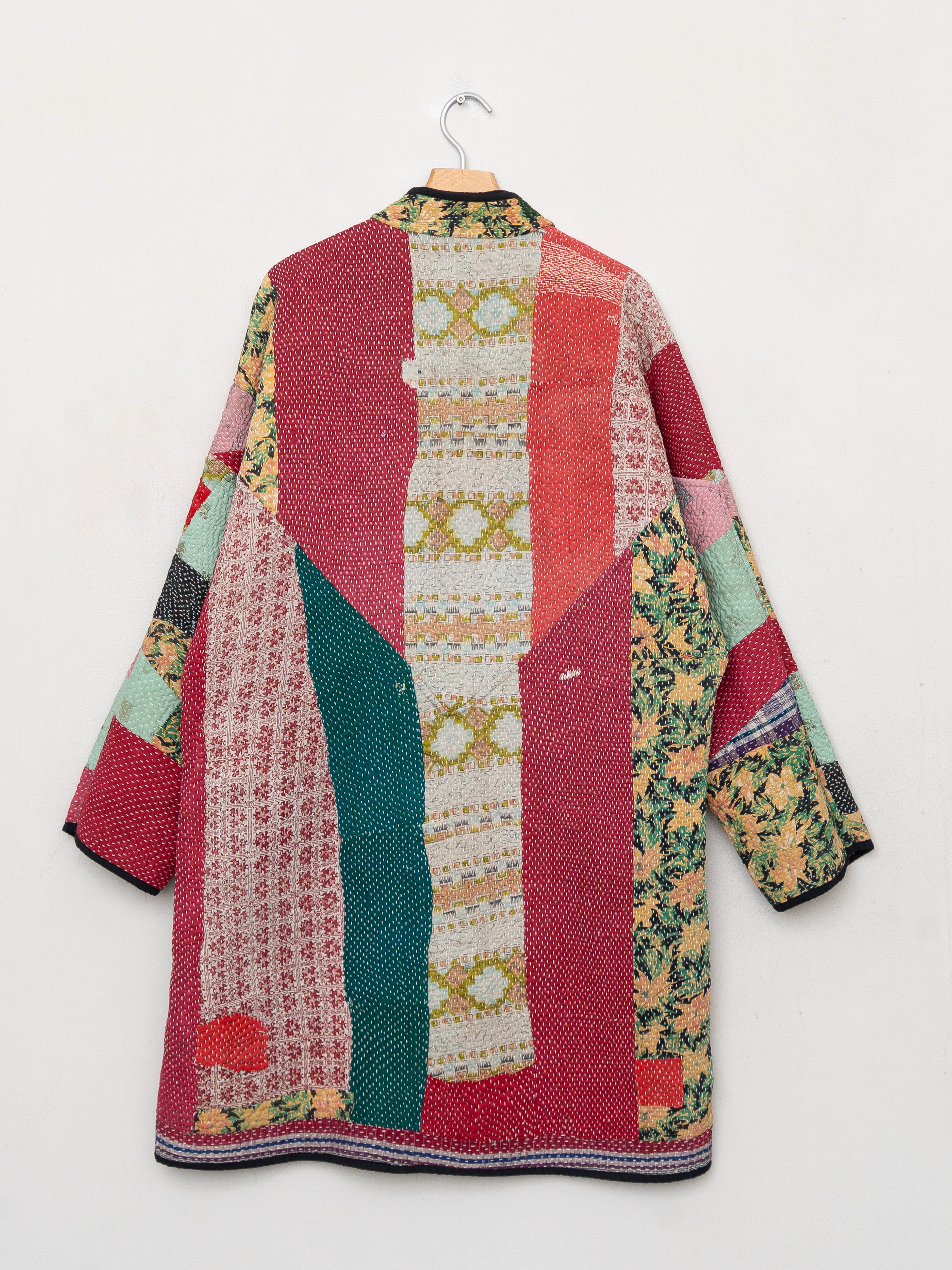 The Sai Quilted Patchwork Kantha Coat