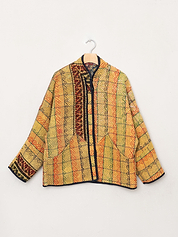 The Ladhiya Quilted Patchwork Kantha Jacket