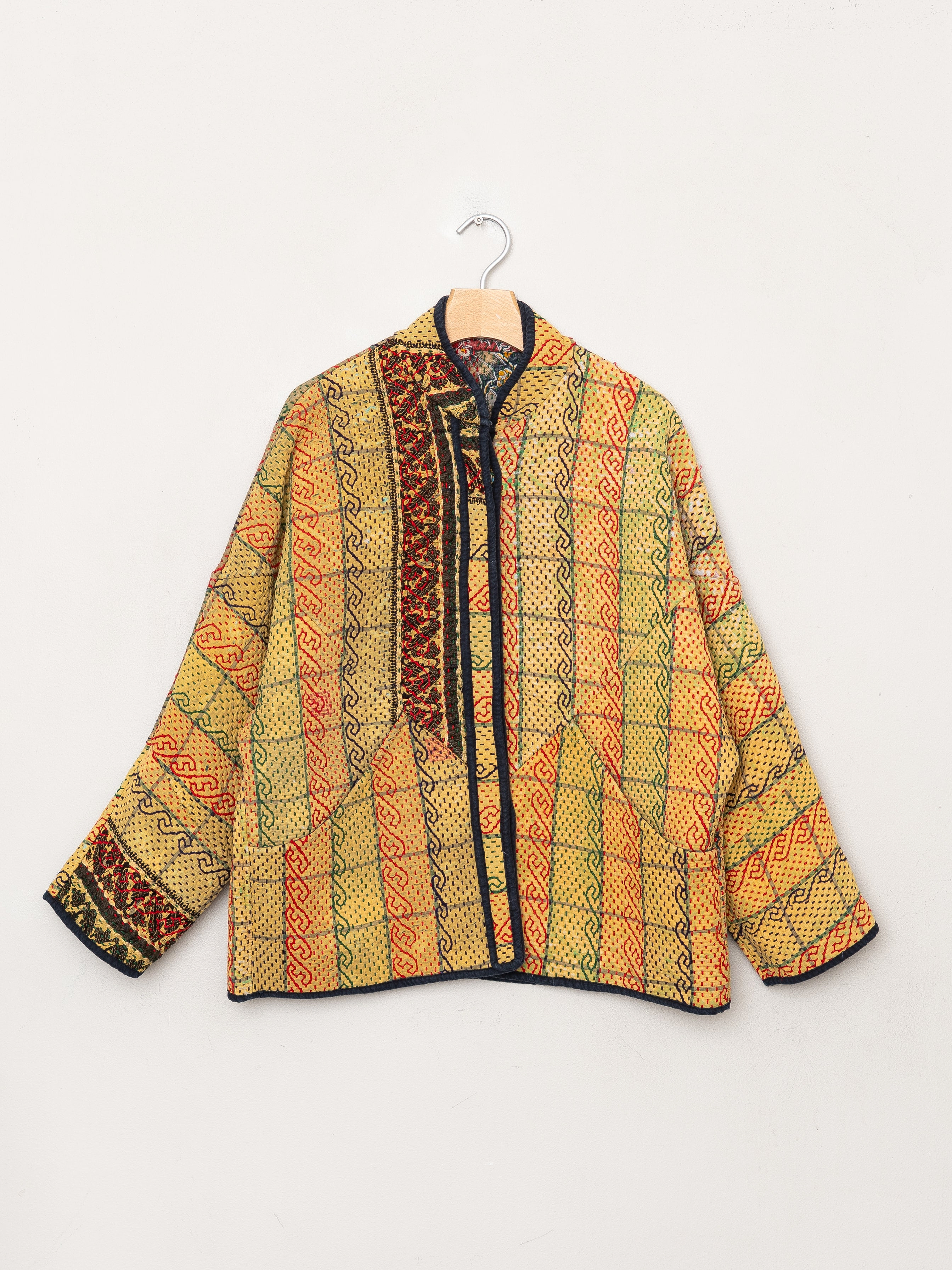 The Ladhiya Quilted Patchwork Kantha Jacket