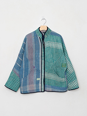 The Ladhiya Quilted Patchwork Kantha Jacket