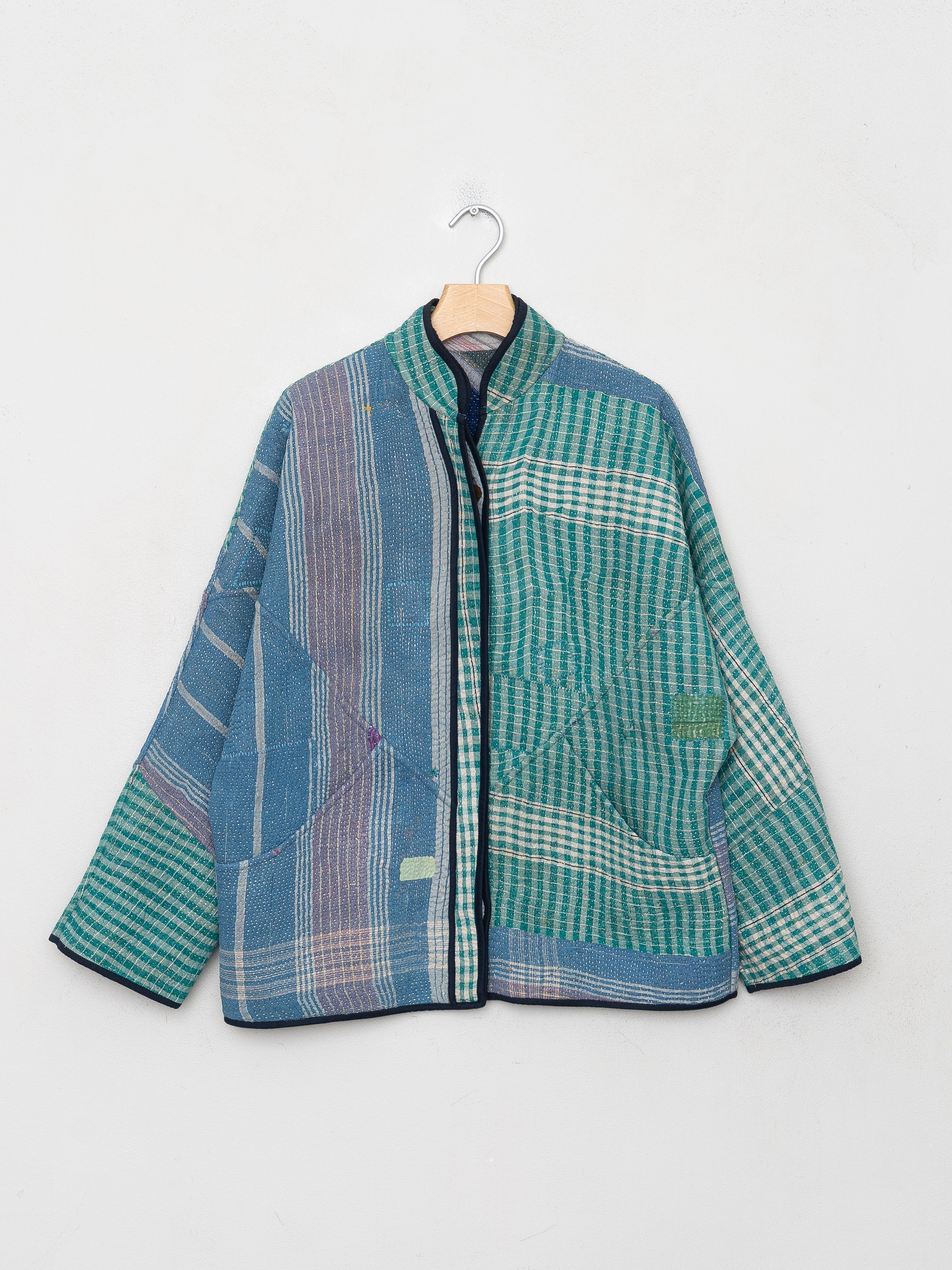 The Ladhiya Quilted Patchwork Kantha Jacket