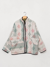 The Ladhiya Quilted Patchwork Kantha Jacket