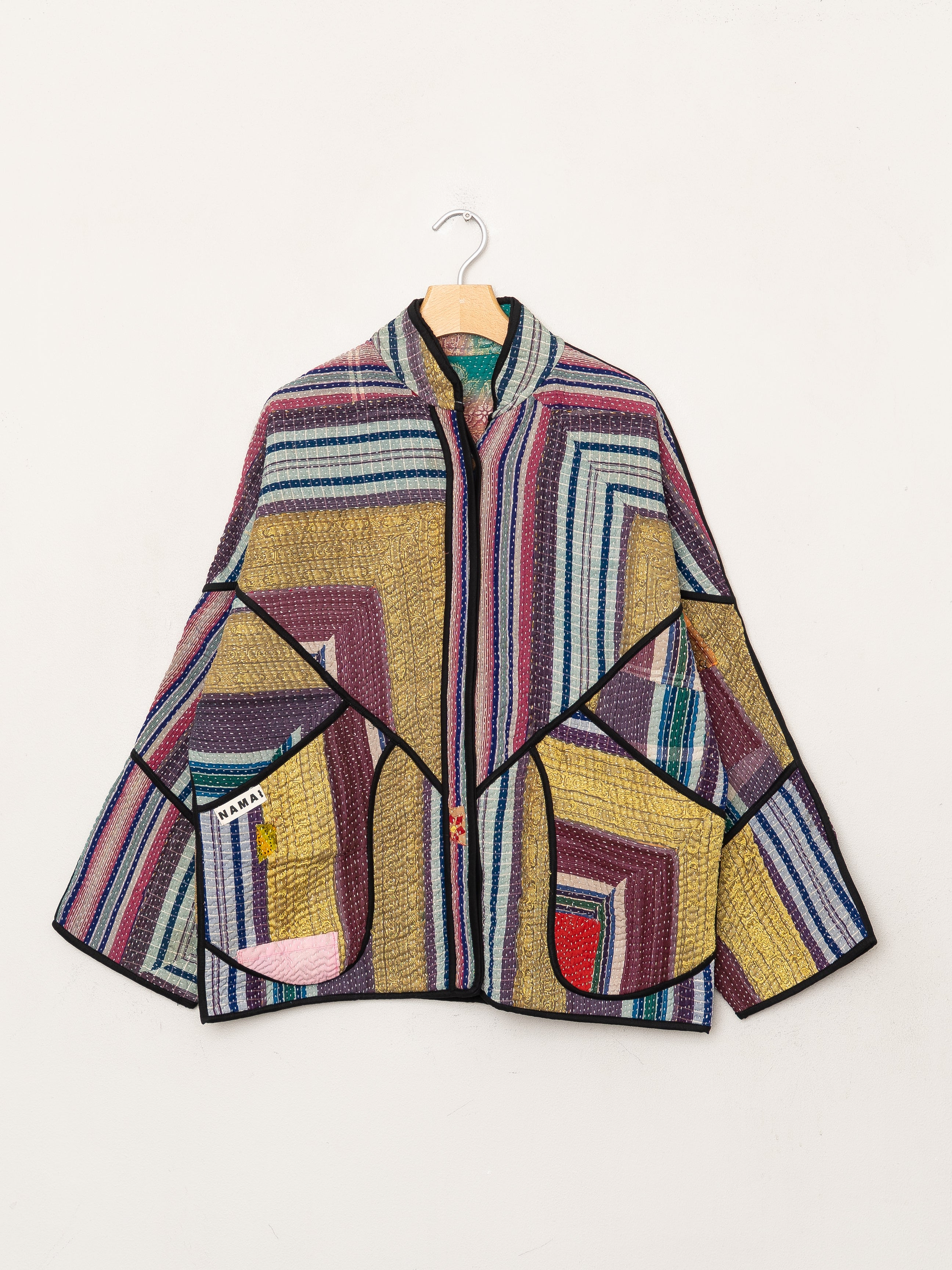 The Ladhiya Quilted Patchwork Kantha Jacket