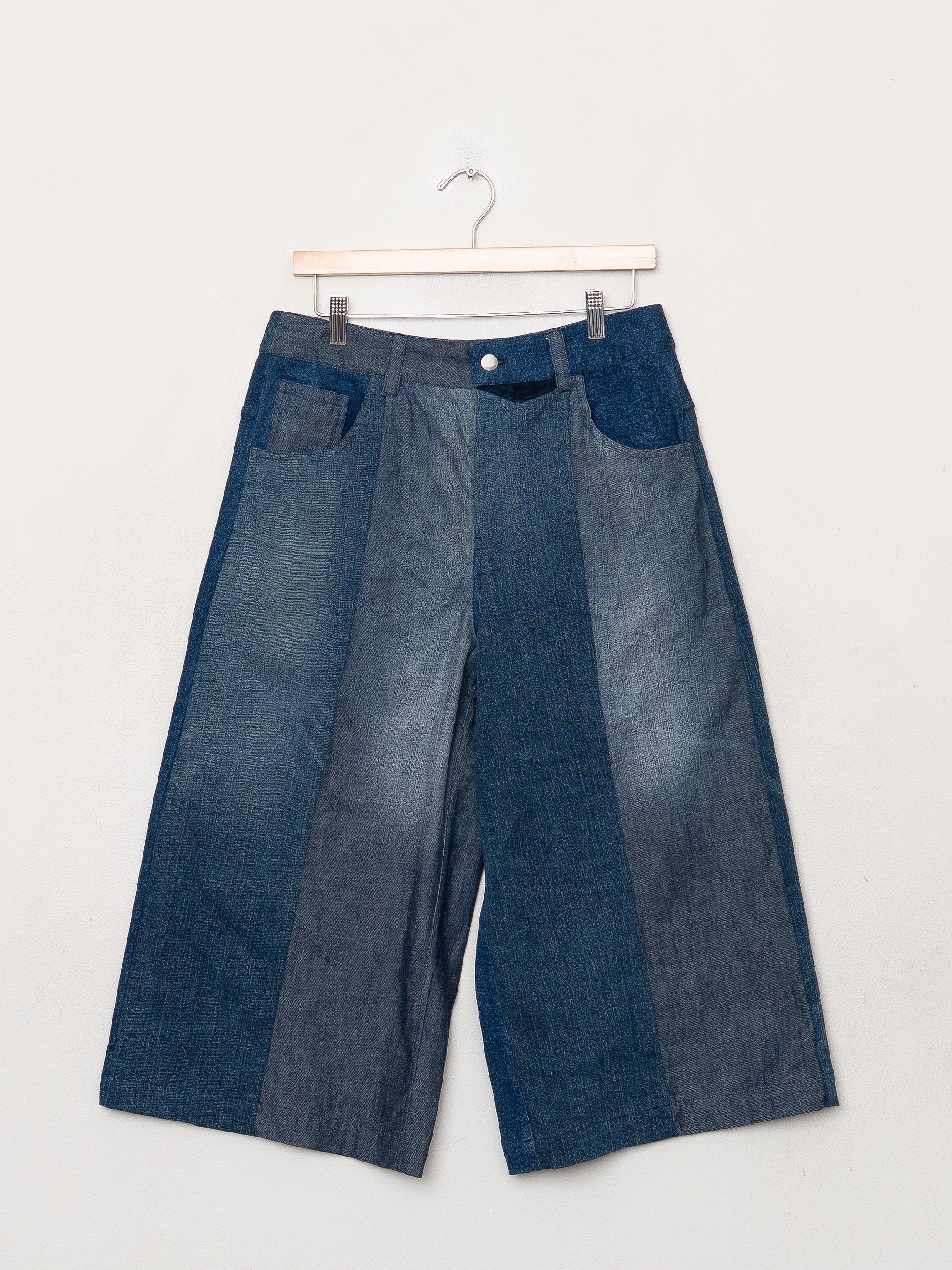 The Bindu Denim Bermuda Culotte Pant - Medium