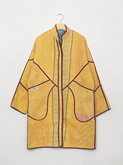 The Sai Quilted Patchwork Kantha Coat