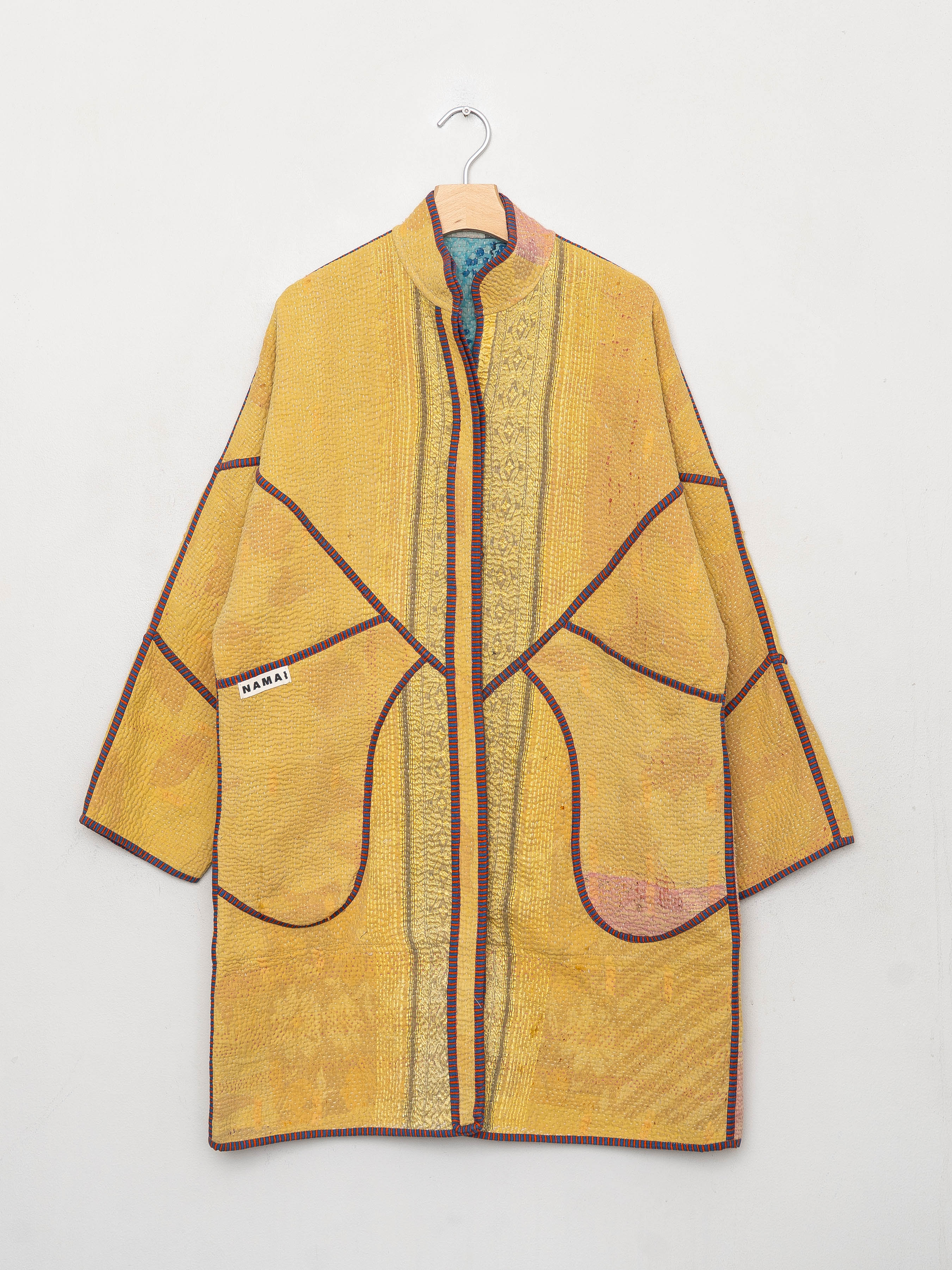 The Sai Quilted Patchwork Kantha Coat