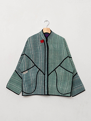 The Ladhiya Quilted Patchwork Kantha Jacket