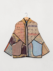 The Ladhiya Quilted Patchwork Kantha Jacket