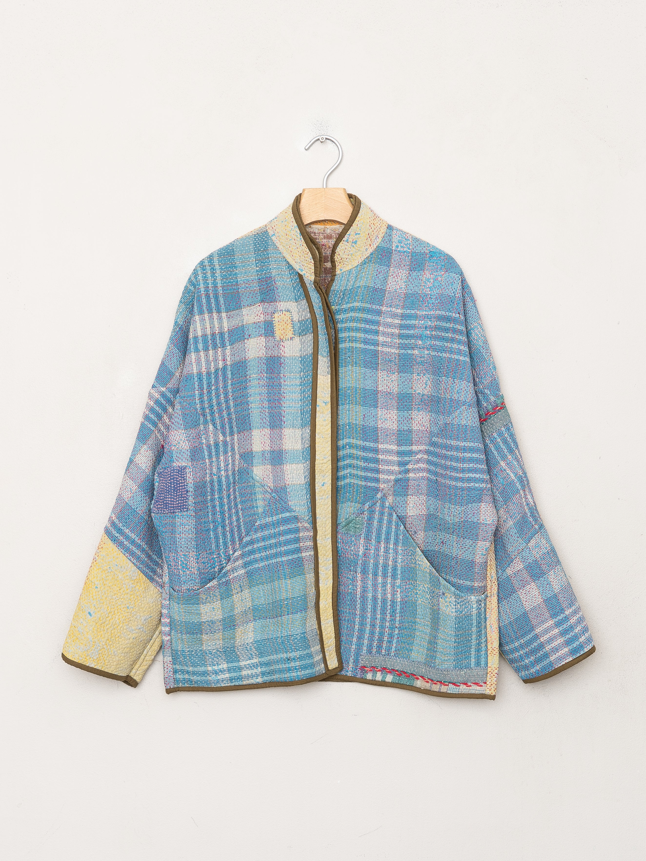 The Ladhiya Quilted Patchwork Kantha Jacket