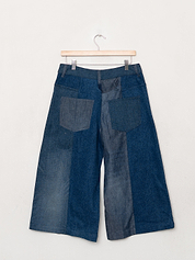 The Bindu Denim Bermuda Culotte Pant - Medium