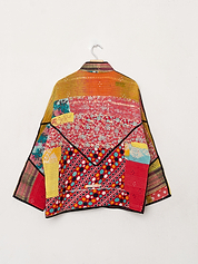 The Ladhiya Quilted Patchwork Kantha Jacket