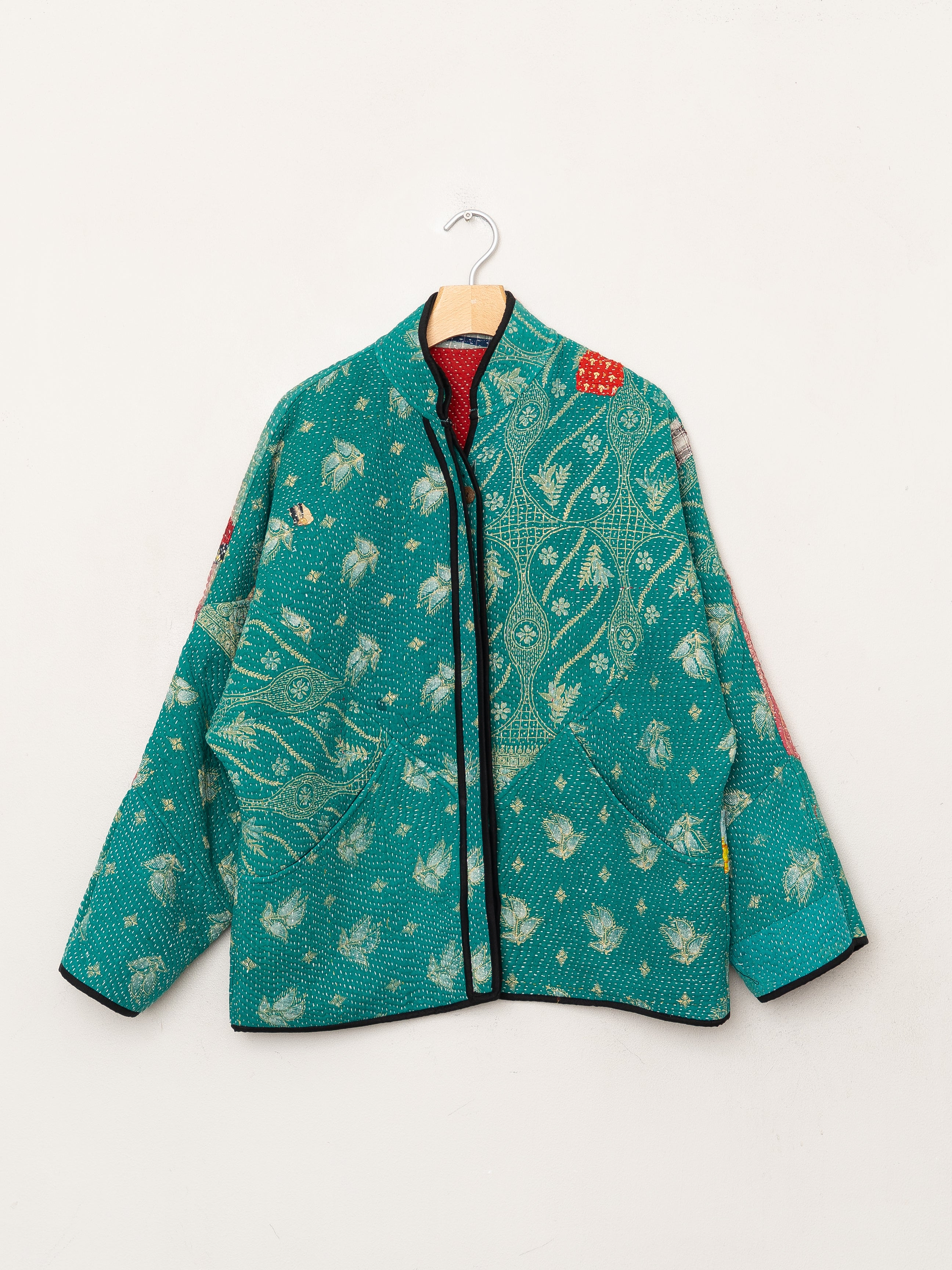 The Ladhiya Quilted Patchwork Kantha Jacket