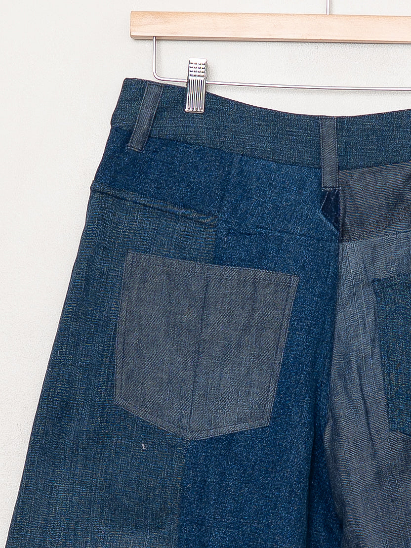 The Bindu Denim Bermuda Culotte Pant - Medium