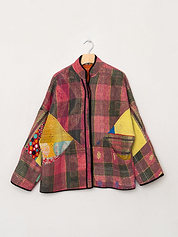 The Ladhiya Quilted Patchwork Kantha Jacket
