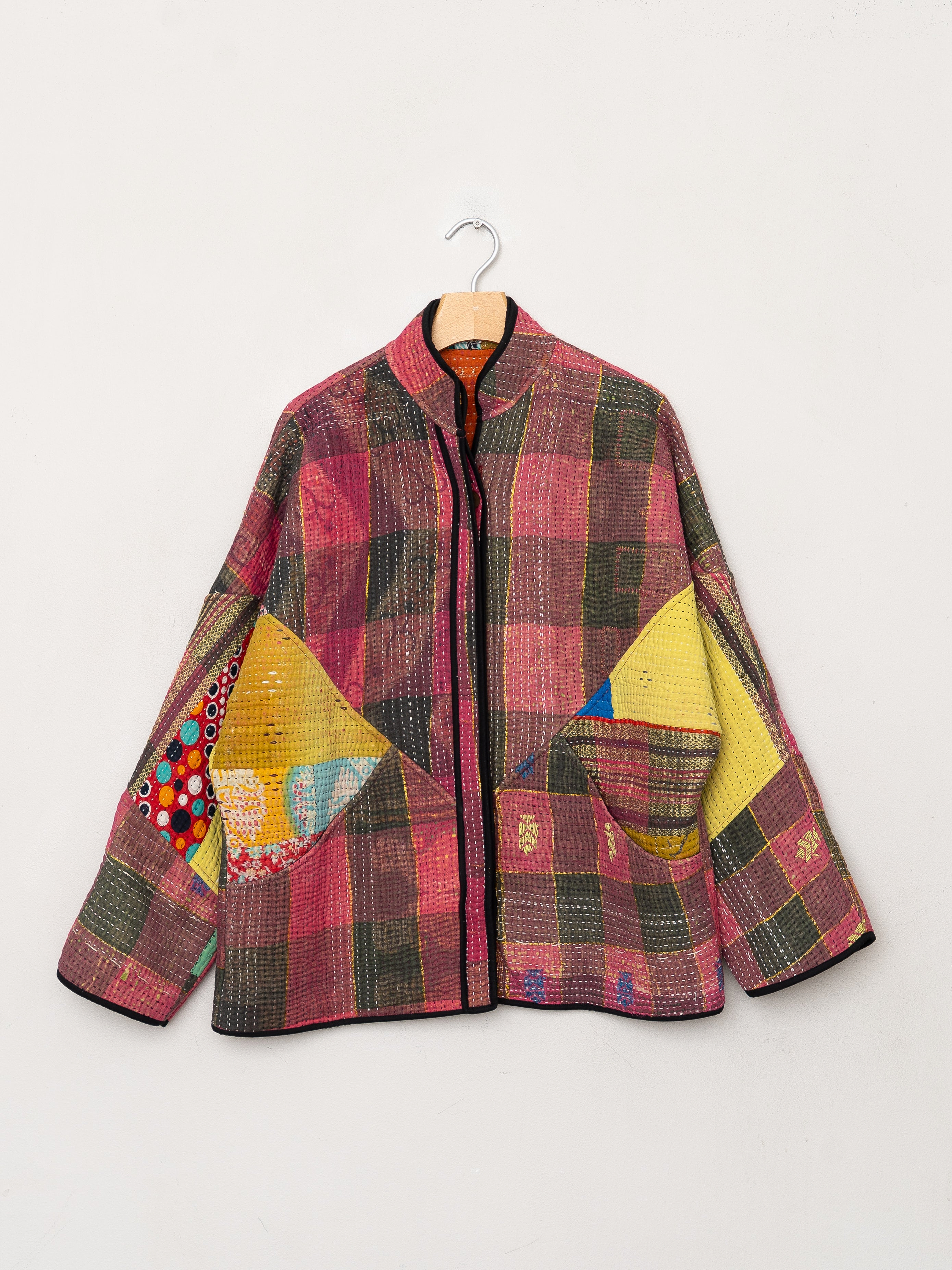 The Ladhiya Quilted Patchwork Kantha Jacket