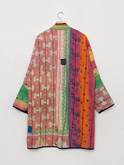 The Sai Quilted Patchwork Kantha Coat