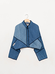 The Kaira Cropped Denim Jacket - Medium
