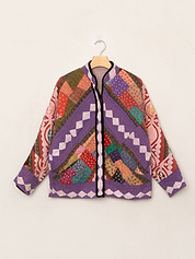 The Ladhiya Petite Quilted Patchwork Kantha Jacket
