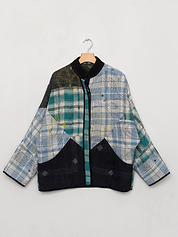 The Ladhiya Quilted Suzani Kantha Jacket