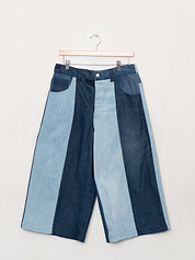 The Bindu Denim Bermuda Culotte Pant - Medium