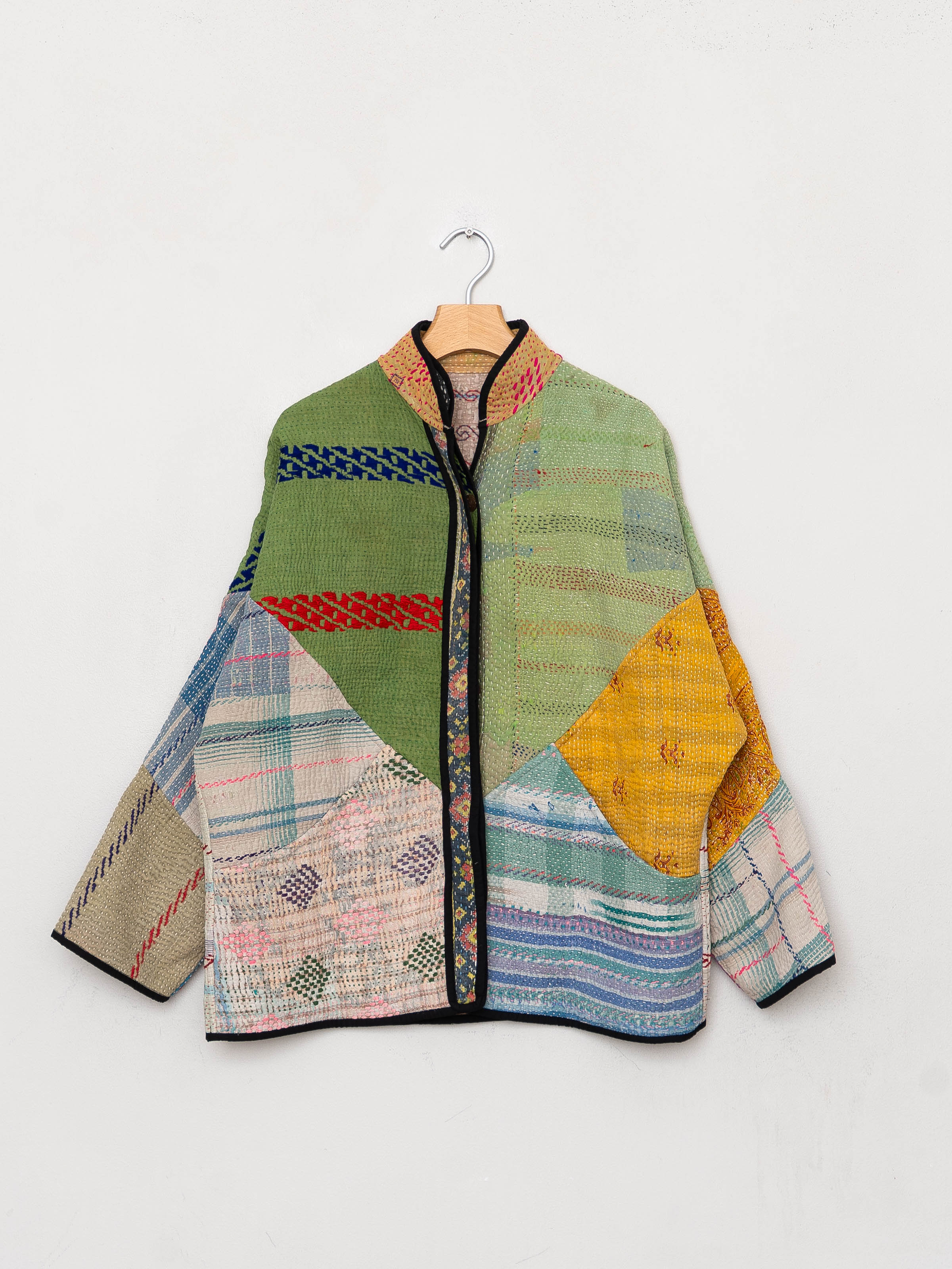 The Ladhiya Quilted Patchwork Kantha Jacket