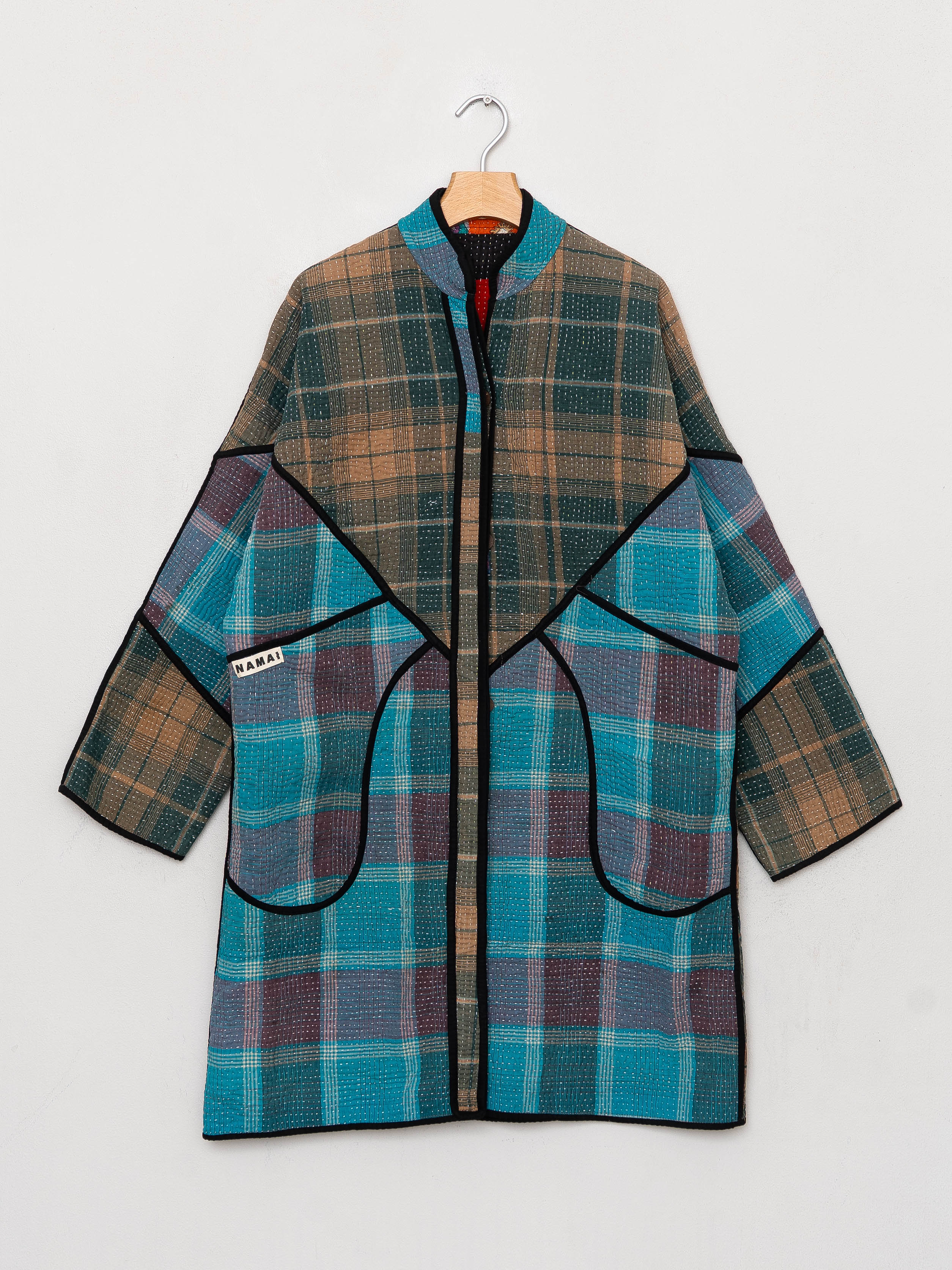 The Sai Quilted Patchwork Kantha Coat