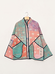 The Ladhiya Quilted Patchwork Kantha Jacket