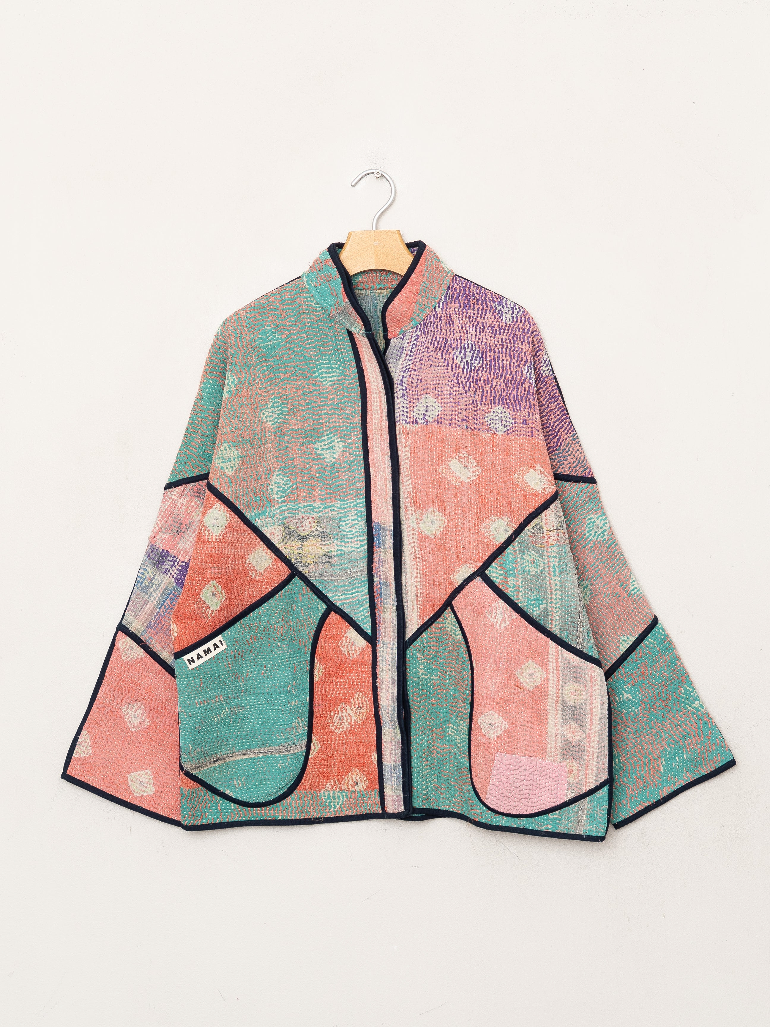 The Ladhiya Quilted Patchwork Kantha Jacket